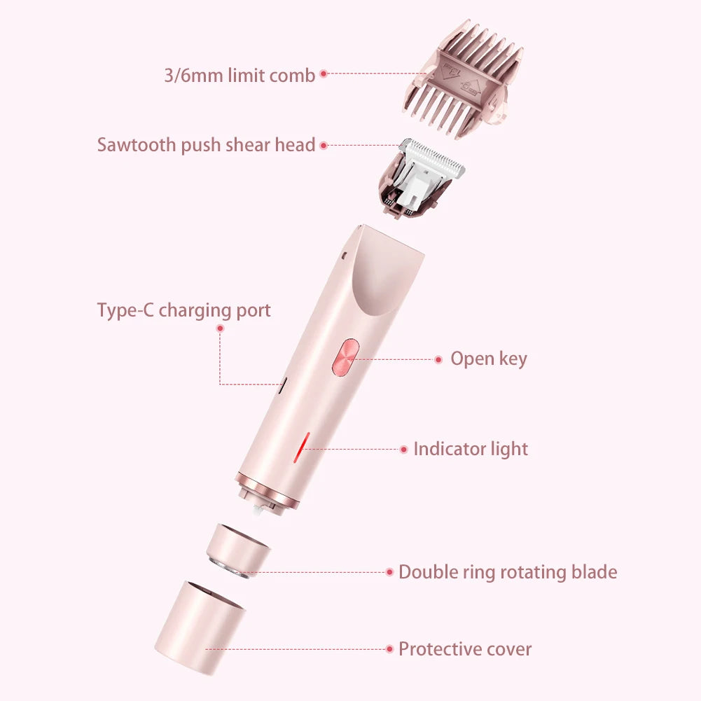 LuxeTrim Pro: 2-in-1 Women's Body Shaver - Blissean