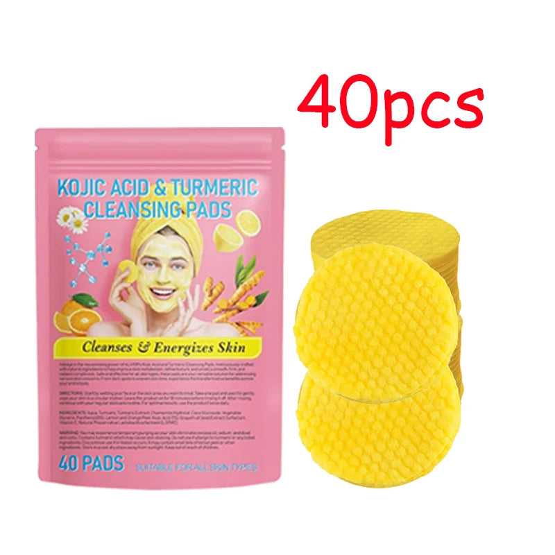 GlowFusion: Turmeric Kojic Acid Facial Pads - Blissean